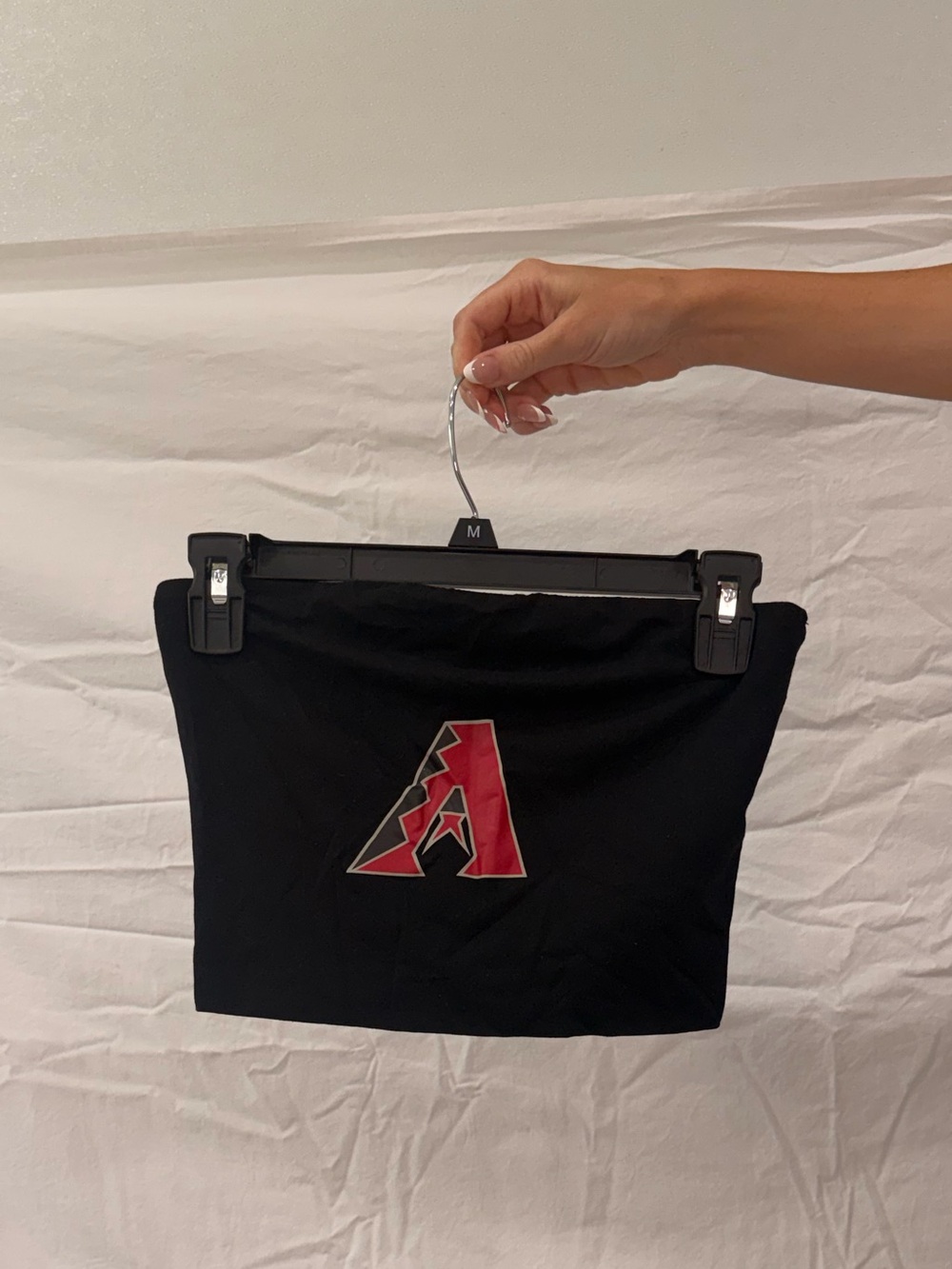 Black Strapless Tube Top with Red Logo - Picture 3 of 3